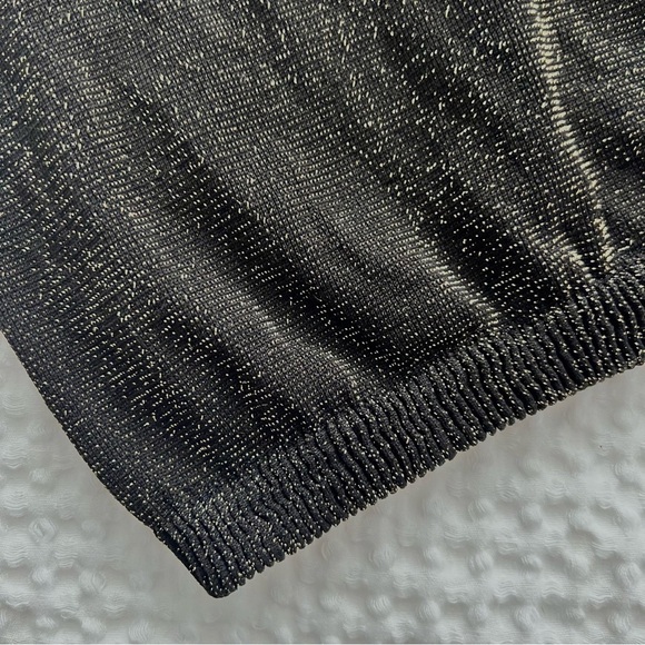 Free People Intimately Skinny Strap Brami Crop Top Black with Gold Sparkle XS/S - Picture 6 of 9